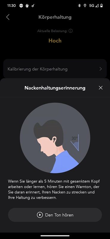 Soundcore Liberty 4 Test Gesundheit Körperhaltung