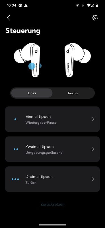 Soundcore Liberty 4 Test Gesten Steuerung