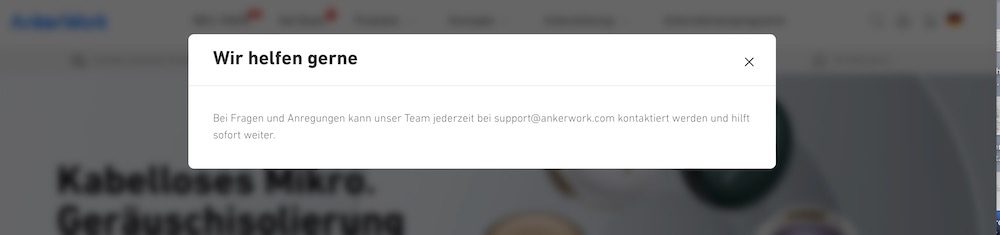 AnkerWork Support - deutsch