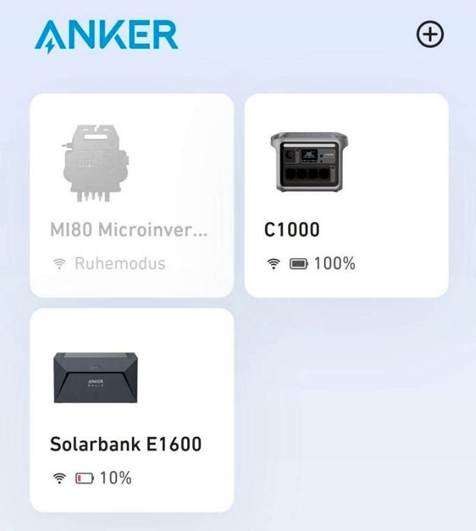 Solix C1000 App Übersicht