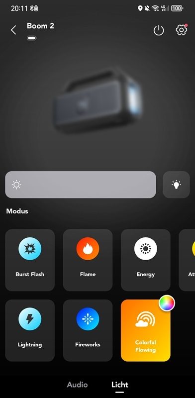 Soundcore Boom 2 screenshots Lichter